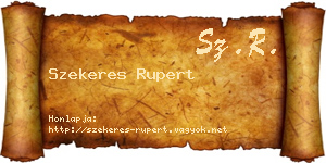 Szekeres Rupert névjegykártya